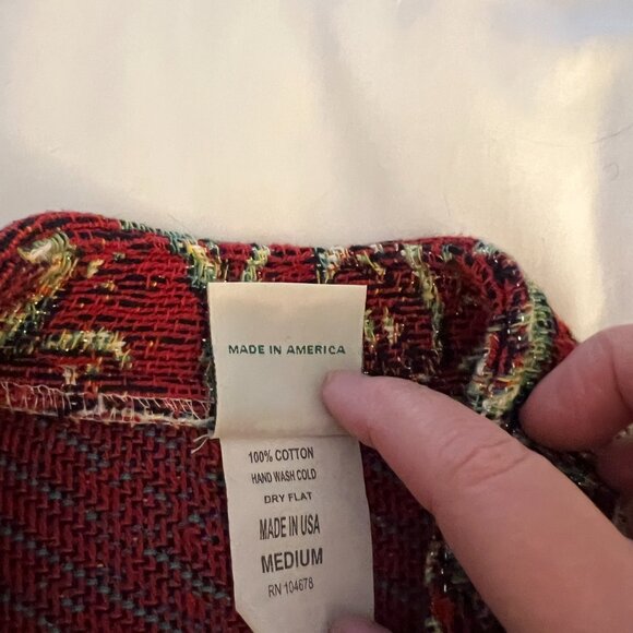 Sugar Street Weavers Tapestry Cardigan Jacket: Poinsettia Floral Size M - Picture 6 of 6